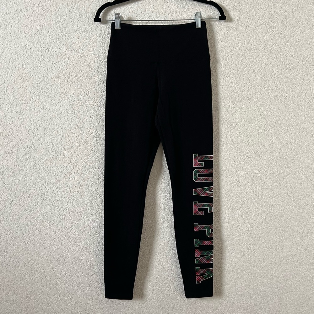 NWT VS PINK COTTON High Waisted Leggings Black Full Length Women’s Size Small